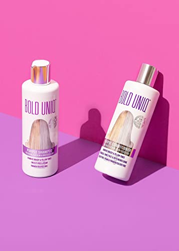 Purple Shampoo & Conditioner Duo for Blonde Hair - Brass Banishing, Sulfate-Free, Vegan