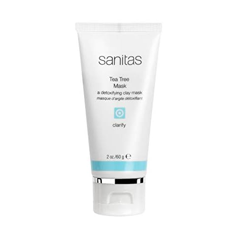Sanitas Skincare Tea Tree Mask, Purifying Treatment Mask, Detoxifying Clay Blend, Salicylic Acid, 2 Ounces
