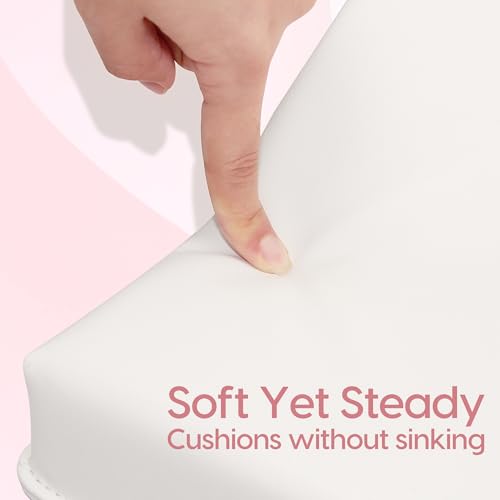 Delanie Nail Tech Arm Rest with Elbow Support - 21.65" Wide Soft Cushion Comfortable Ergonomic Manicure Hand Rest Pillow for Manicurist, Nail Desk Salon Supplies, Standard 21.65" Version