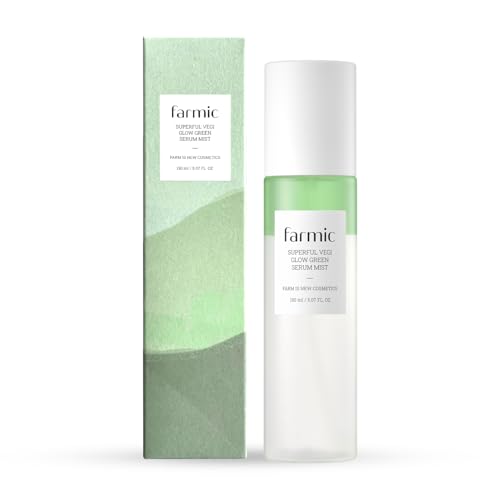 Superful Vegi Glow Green Serum Mist | Spray Facial Essence Soothing Calming Radiant Skin Enhance with Aloe & Omija Vegan Light-weight Face Moisturizer Korean Daily Skincare (5.07 fl.oz/150ml)