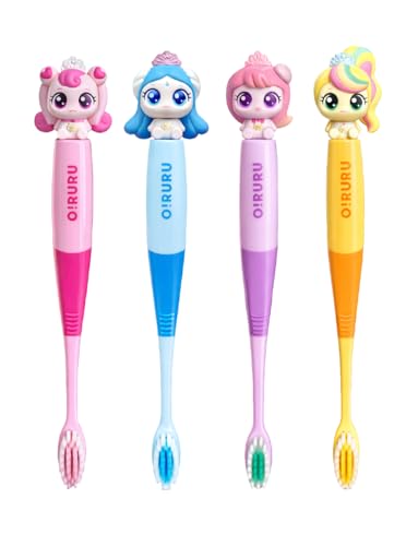 Compact Toothbrush Set with Soft Bristles and Ergonomic Handle - 4 Pack