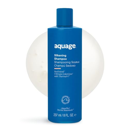 Aquage Silkening Shampoo & Smoothing Color-Safe Hair Wash, Floral 8 Fl Oz