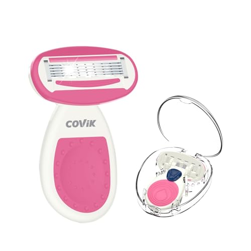 Mini Razors, Travel Razors for Women, 5 Blade, pink