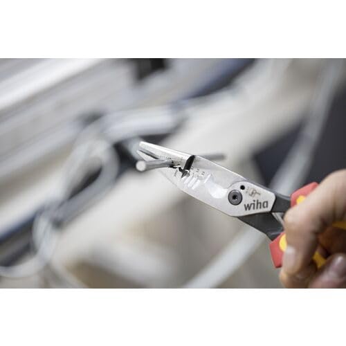 Wiha 8-in-1 Multifunction Pliers for Electricians – Crimp, Strip, Cut, Bend & More (45705)