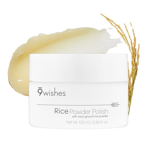 9wishes Rice Powder Polish, Water-Activated Facial Exfoliator with