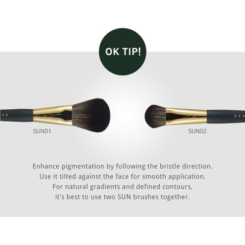 SOO ADOR okhee Shading Brush SUN01 ? Square-Shaped Tool for Natural & Seamless Contouring | Designed by K-Pop Makeup Artist Seo Ok