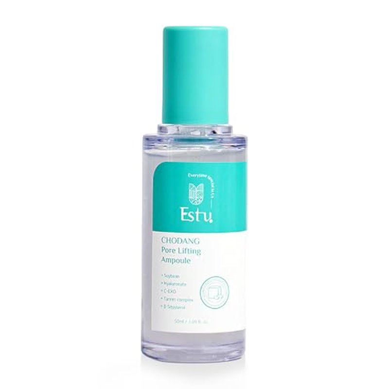 ESTU Chodang Pore Lifting Ampoule 50ml ¤Ó Vegan Moisture Essence ¤Ó Lightweight Serum with CEXO Technology ¤Ó Korean Skincare for Visible Pore Care 50ml