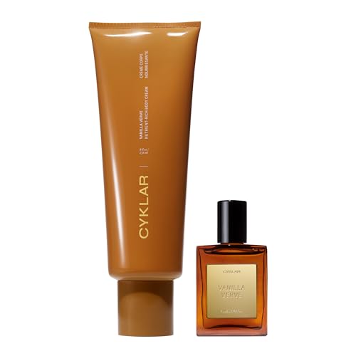 CYKLAR Nutrient Rich Body Cream. Vanilla Verve & Perfume Oil Roll-On Bundle