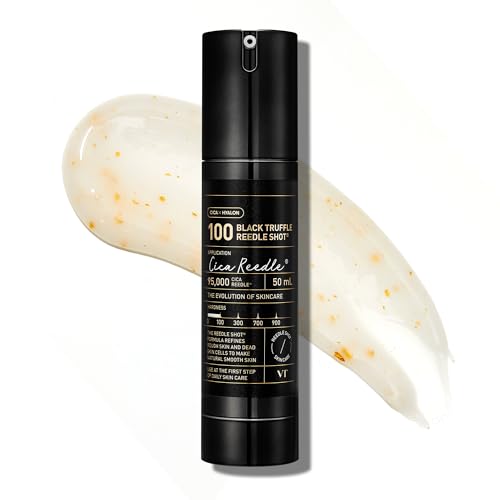 VT COSMETICS Black Truffle Reedle Shot 100 Serum with Black Truffle Extract & 24K Gold Spicule Microneedling Formula, Korean Skincare, 1.69 fl oz(50ml)