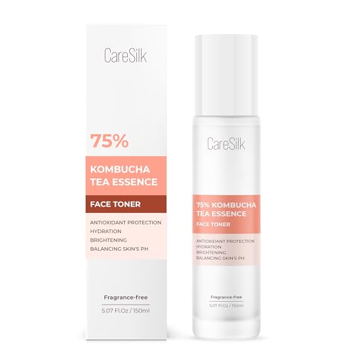 Kombucha Tea Essence Face Toner - Fermented Black Tea Hydrating Essence Skincare Gel Cream - Ceramide Regulation Barrier Serum + Hyaluronic Acid & Niacinamide
