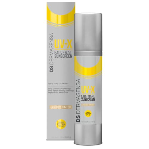 UV-X Mineral Sunscreen SPF 40 ? Broad Spectrum Daily Facial Sunscreen, 1.75 oz (50g) (Lightly Tinted)
