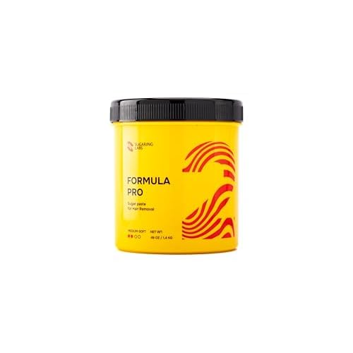 Sugaring Paste FORMULA PRO for Hair Removal SOFT-MEDIUM for Legs, Arms, Facial Hairs, Sugar Wax Kit 49oz / 3lb