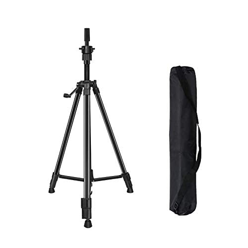 Adjustable Wig Stand Tripod with Mannequin Head Support - 24 to 64 Inch, Metal, Pack of 1