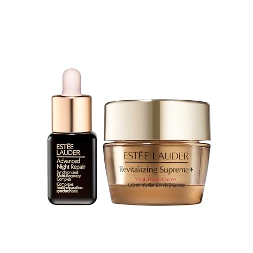 Est?e Lauder The Power Pair Mini Serum + Moisturizer Travel Set | Includes Advanced Night Repair Serum 0.24 Fl Oz & Revitalizing Supreme Moisturizer 0.5 Ounce