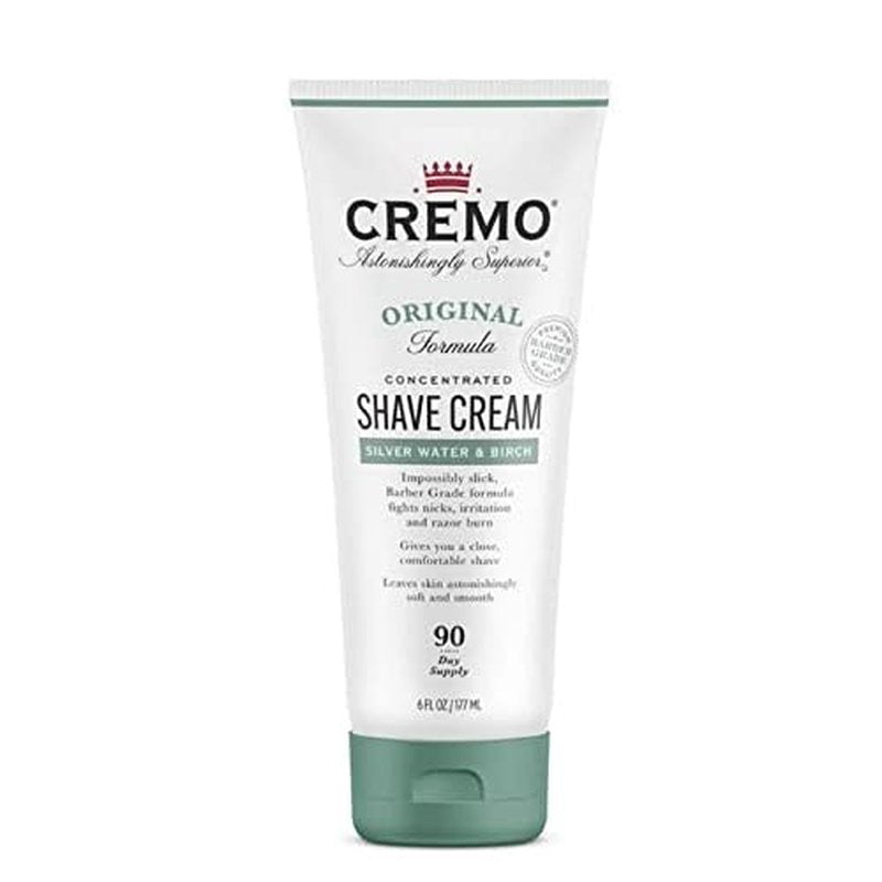 Cremo Barber Grade Sandalwood and Silver Water & Birch Shave Creams, Ultra-Slick Shaving Cream for Men Fights Nicks, Cuts and Razor Burn, 2 x 6 Fl Oz