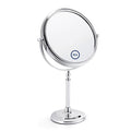 8-Inch Double-Sided Makeup Mirror with 10X & 1X Magnification, 360 Swivel Desktop Mirror