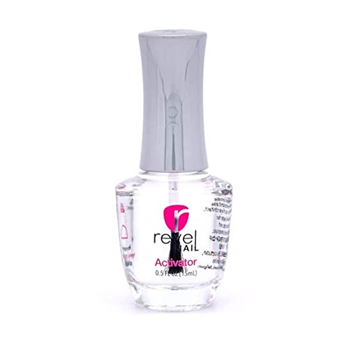 Revel Nail Dip Powder Liquid Set - Base Coat, Activator, Finish Gel & Thinner - Dip Liquid Kit
