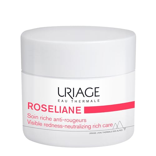 Uriage Roséliane Anti-Redness Rich Cream with Green Pearls & Shea Butter 50 mL
