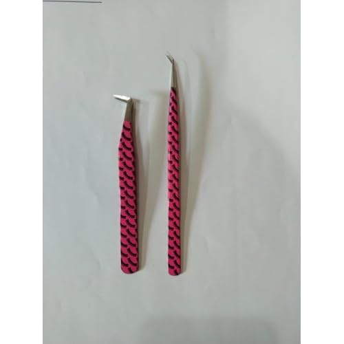 Fiber Tip Eyelash Extension Tweezers (Magenta)