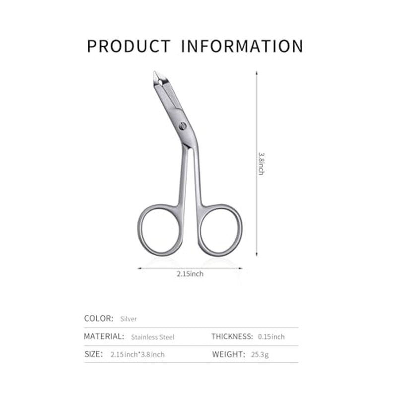 2pcs Stainless Steel Eyebrow Tweezers for Women Handle Shaped Angled Tweezers Flat Tip Hair Plucker for Eyebrow Trimming and Shaping, Face Hair Tools for Women