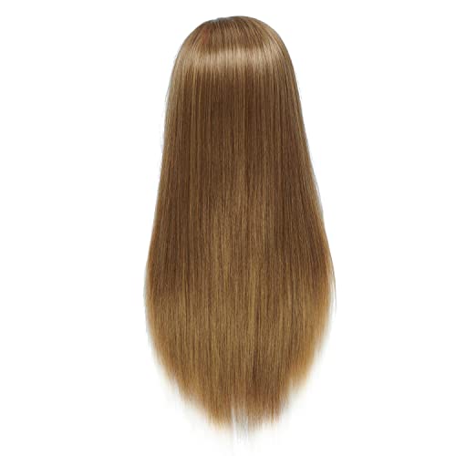 26-28 Inch Golden Brown Synthetic Hair Mannequin Head for Hair Styling & Training