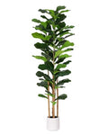 5.9 Ft Faux Fiddle Leaf Fig Tree with Planter - Tall Indoor Artificial Plant