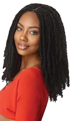 Springy Afro Twist Hair Extensions 16 Inch - 3 Pack Off Black 1B