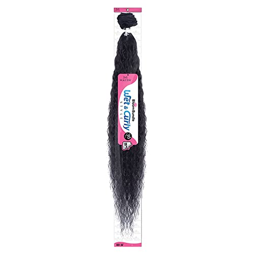 Mayde Beauty Wet & Curly Weaving Bundle 36 Inches - 1 Pack / 2 - Tangle-Free Human Hair Texture