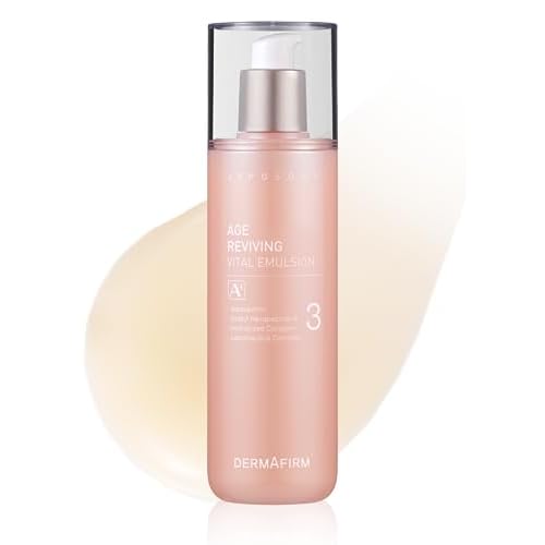 Dermafirm Age Reviving Vital Tone Up Emulsion Cream A4 | Face Firming Cream Hydrating Moisturizer for Pore Firming w/Collagen, Astasome & Peptide All Skin Types | No Animal Trials No Paraben 6.76 fl
