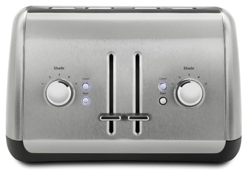 4-Slice Manual Toaster with Extra-Wide Slots and Adjustable Shade