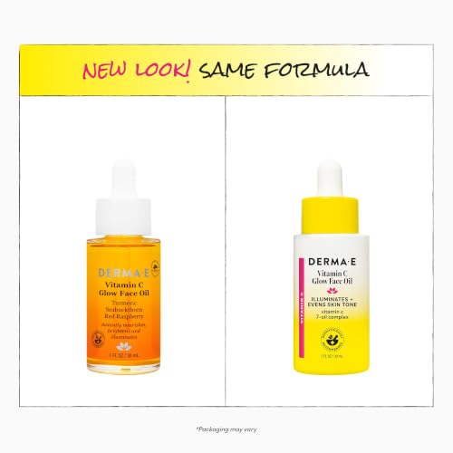 Vitamin C Glow Face Oil with Turmeric - Nourishing Brightening Skin Serum - 1 Fl Oz