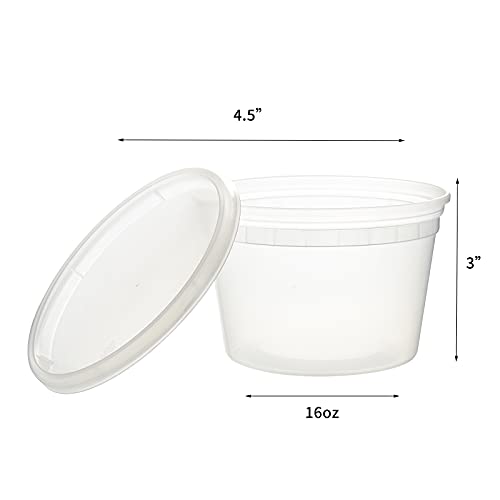 16 oz. BPA-Free Plastic Food Storage Containers with Lids - 240 Pack