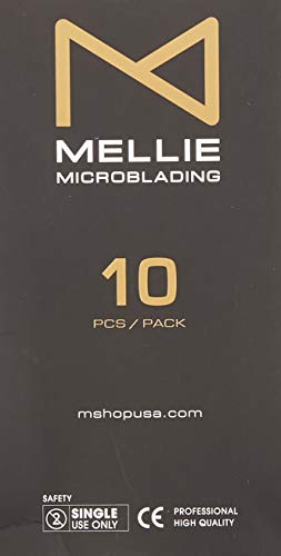 Mellie Microblading Pen Pack of 10 U18 .18mm Black - Disposable Eyebrow Tool