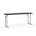 6 Ft Plastic Folding Training Table - Waterproof, Portable, Black