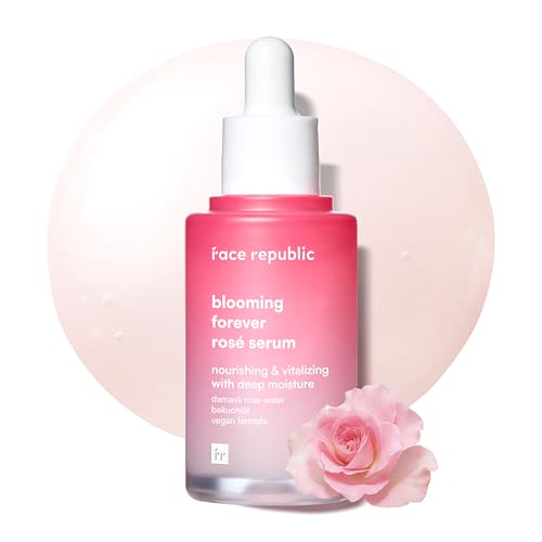 Face Republic Blooming Forever Ros? Serum 45ml 1.52 fl oz | Damask Rose, Bakuchiol | Revitalizing & Rejuvenating | Wrinkle Care | Firm and Elastic Skin | Vegan Korean Skincare