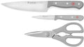 Wüsthof Gourmet 3-Piece Kitchen Knife Set with Shears - Sharp Precision