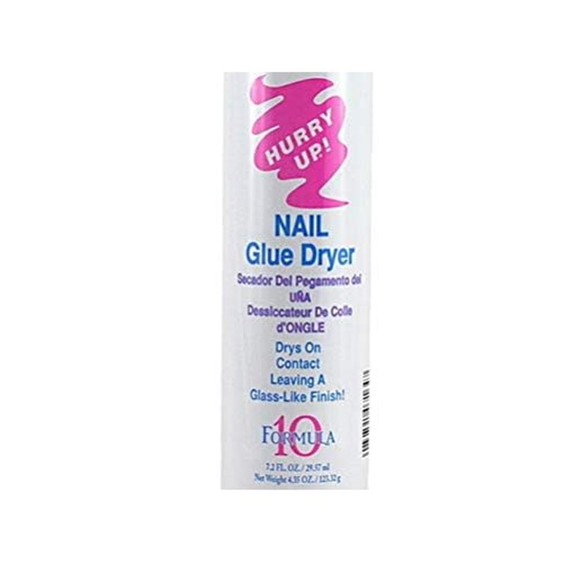 2 X NEW Nail Glue Dryer Drys On Contact Leaving A Glass Like Finish 10 Formula 7.2 fl oz