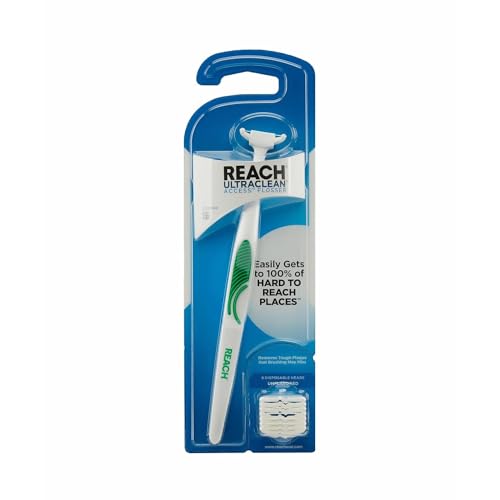 Reach Ultraclean Access Flosser Starter Kit with 28 Mint Refills - 1 Foot