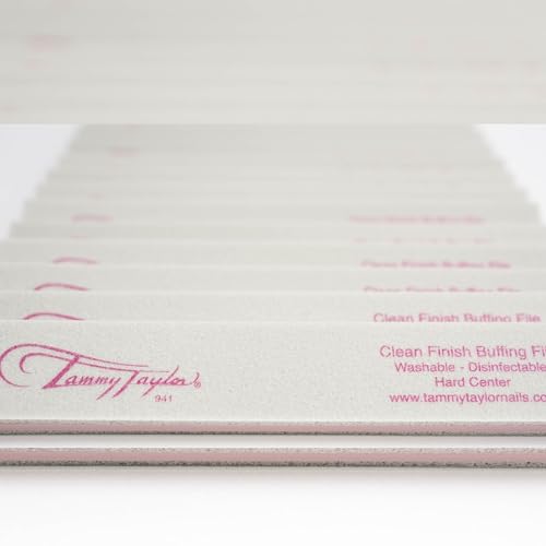 Tammy Taylor Peel ¡®N¡¯ Stick Clean Finish Buffer, Natural Nail Buffing File for Fingernails and Toenails, Professional, Sanitary, Replaceable, Durable Cloth Material (10 Pack)