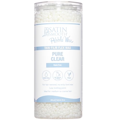 Satin Smooth Pure Clear Hard Wax Beads for Face & Body - 23oz (Pure Clear)