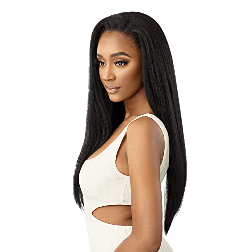 Outre Half Wig Cap Neesha H303 Flat Lay Quick Weave 2 Pack Natural Texture
