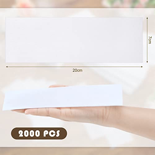 2000 Pcs Hair Removal Wax Strips Pack - Large 3x8 Inches Facial & Body Epilating Cloth - 1 Count