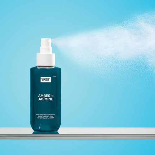 VERB Warm Amber + Sweet Jasmine Hair & Body Fragrance Mist – Scent with Amber & Jasmine, Safe for Sensitive Skin, 8oz