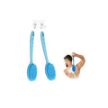 14.5inch Silicone Back Scrubber for Shower 2pcs£¨Blue£©,Exfoliating Shower Brush,Double Sided for Exfoliating and Massage£¬Long Handle Back Scrubber for Men and Women. Includes 2 Hooks (Include Hook)