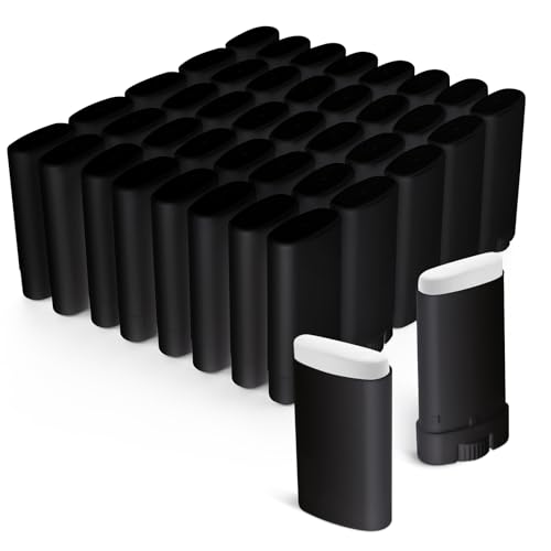Black 100 Pcs Refillable Travel Deodorant Containers 15ml for DIY Lip Balm
