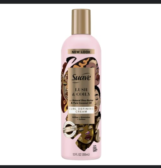 Suave Shea Butter & Coconut Oil Hair Cream for Wavy & Curly Hair 12 oz
