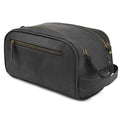 mds Genuine Leather Toiletry Bag for Men - Unisex Rustic Classic Vintage Handcrafted Full-Grain Leather Travel Dopp Kit with Waterproof Lining & Handle, Shaving & Grooming Kit Organizer Pouch - Black