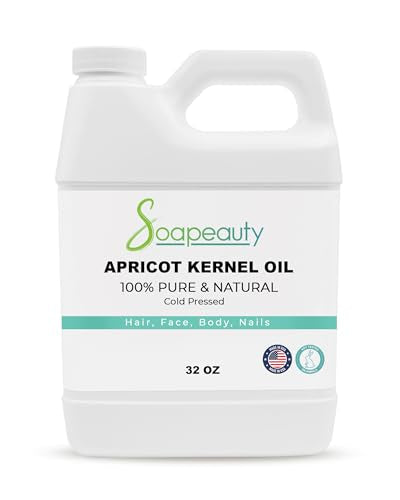 Apricot Kernel Oil 100% Pure Organic Cold Pressed 32 Fl Oz - Skin & Hair Moisturizer
