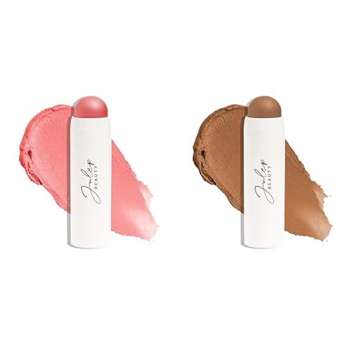 Julep Skip the Brush Multi-Purpose Color Stick for Eyes, Cheeks, and Lip Duo Neutral Bronze and Golden Guava - Blendable, Buildable Color