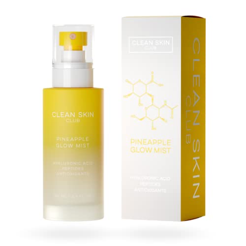 CLEAN SKIN CLUB Pineapple Glow Mist - Hydrating Face Spray with Hyaluronic Acid & Peptides, Vegan & Cruelty-Free